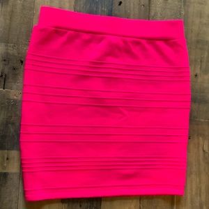 Hot pink miniskirt